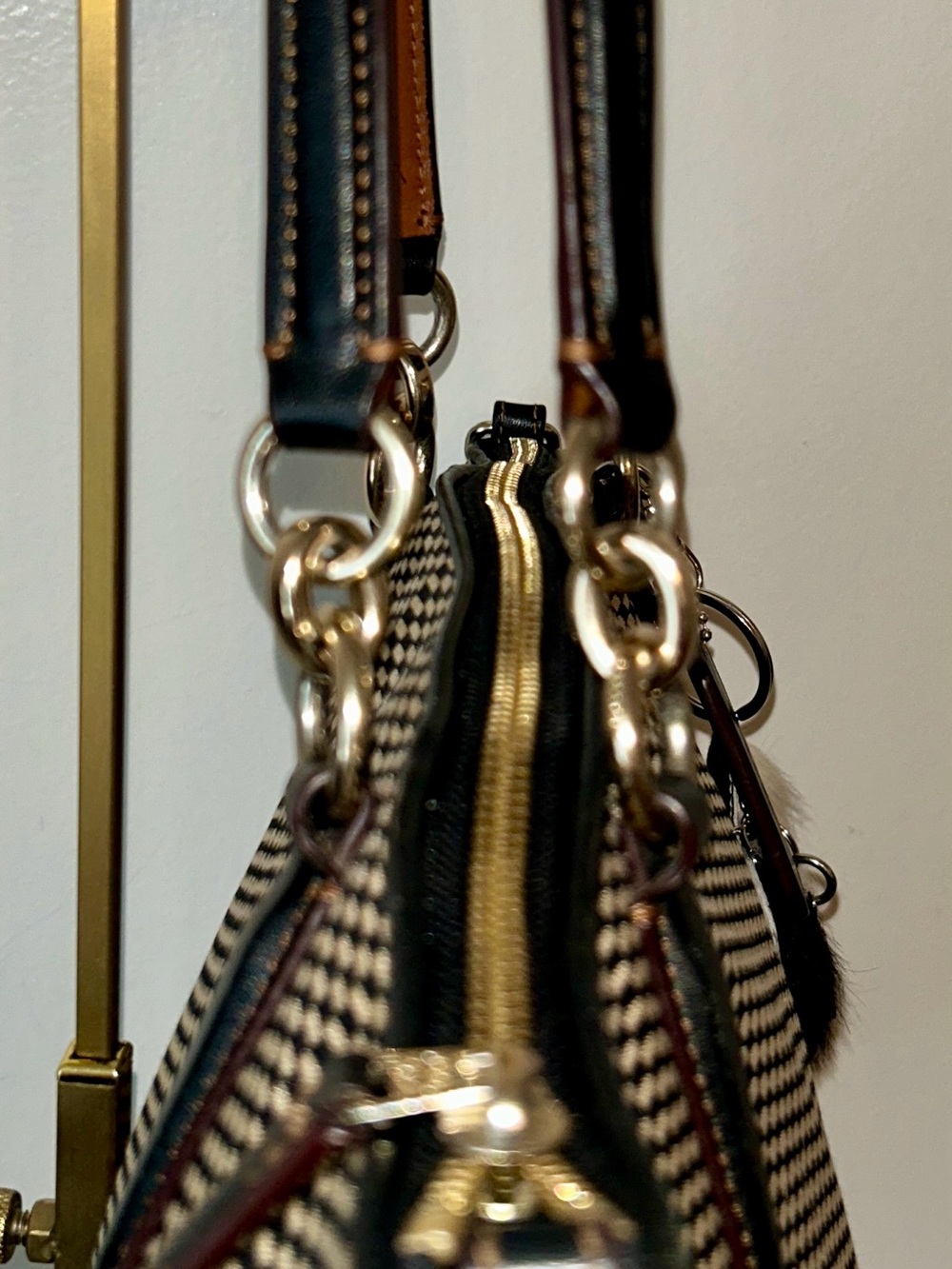 Coach Kelsey Satchel in Legacy Exploded Jacquard . - Picture 6 of 9